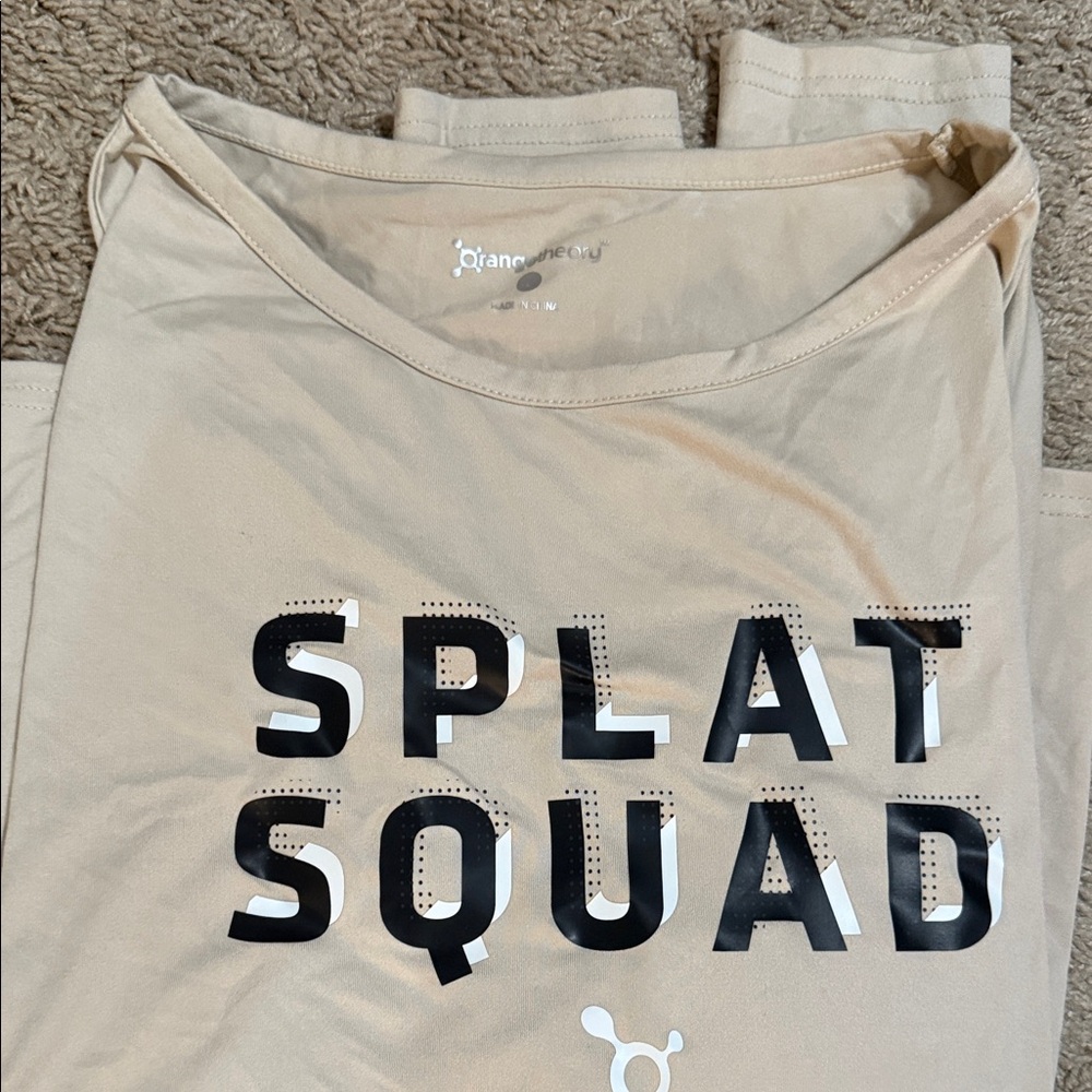 Orangetheory Beige Splat Squad Tee